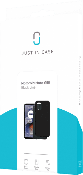 Just in Case Soft Design Motorola Moto G55 Back Cover Noir