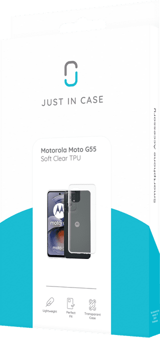 Just in Case Soft Design Motorola Moto G55 Back Cover Transparent