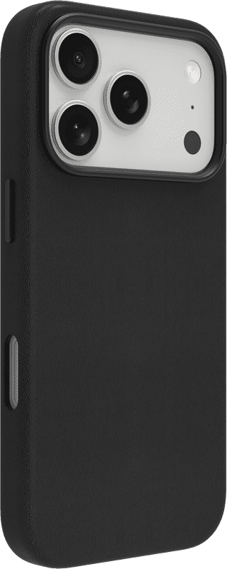 BlueBuilt MagSafe Coque iPhone 18 Pro Cuir Noir + Porte-carte Cuir Noir