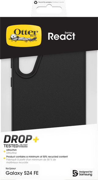 OtterBox React Samsung Galaxy S24 FE Back Cover Noir