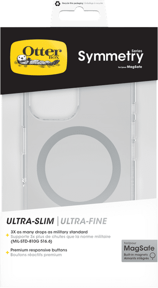 OtterBox Symmetry Apple iPhone 16 Back Cover avec Aimant MagSafe Transparent