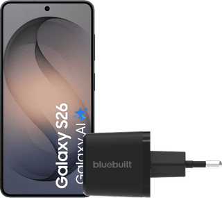 Samsung Galaxy S26 512 Go Noir 5G + BlueBuilt Chargeur 45 Watts Noir