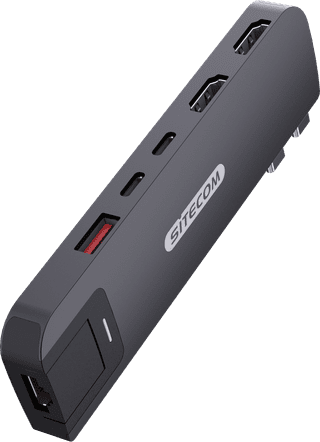 Sitecom MacBook Pro Multiport Hub 6 in 2 Black