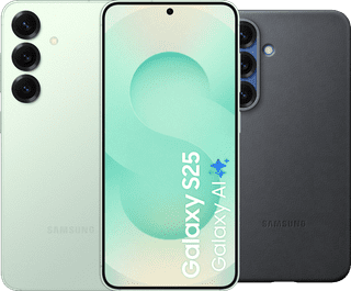 Samsung Galaxy S25 128GB Mint 5G + Samsung Kindsuit Back Cover Zwart