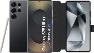 Samsung Galaxy S25 Ultra 256GB Black 5G + BlueBuilt Book Case Black