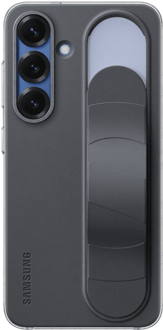 Samsung S25 Standing Grip Back Cover Zwart