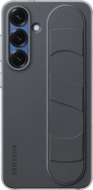 Samsung S25 Standing Grip Back Cover Zwart