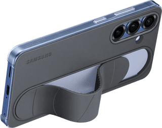 Samsung S25 Standing Grip Back Cover Zwart