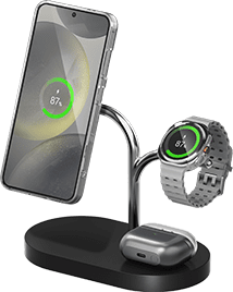 Samsung Trio Wireless Charger 15W Black with Qi2