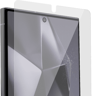 BlueBuilt Samsung Galaxy S25 Ultra Book Case Leather Black + BlueBuilt Screen Protector Glass