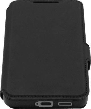 BlueBuilt Samsung Galaxy S25 Book Case Leather Black + BlueBuilt Screen Protector Glass