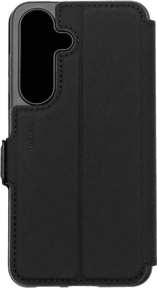 BlueBuilt Samsung Galaxy S25 Book Case Leather Black + BlueBuilt Screen Protector Glass