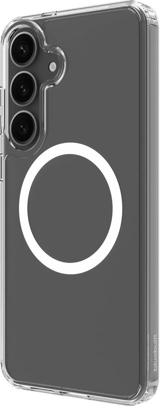 BlueBuilt Protective Back Cover Magnet Galaxy S25 Plus Transparent + Screen Protector Glass