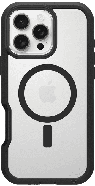 Otterbox Defender XT iPhone 16 Pro Max Back Cover MagSafe Magneet Transparant Zwarte Rand