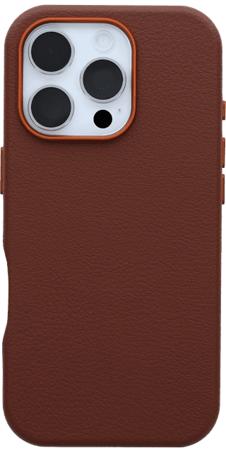 Otterbox Symmetry Apple iPhone 16 Pro Back Cover met MagSafe Magneet Leer Bruin