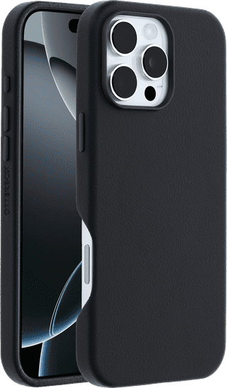 OtterBox Symmetry Apple iPhone 16 Pro Max Back Cover with MagSafe Magnet Leather Black