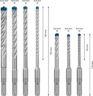 Bosch Professional 7-piece EXPERT SDS plus 7X Set