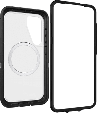 OtterBox Defender Samsung Galaxy S25 Back Cover with Magnet Transparent with Black Belt