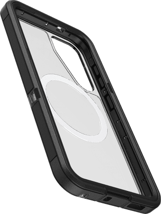 OtterBox Defender Samsung Galaxy S25 Back Cover with Magnet Transparent with Black Belt