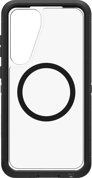 Otterbox Defender Samsung Galaxy S25 Plus Back Cover avec Aimant Transparent avec Bord Noir