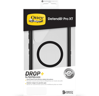 OtterBox Defender Samsung Galaxy S25 Ultra Back Cover avec Aimant Transparent avec Bord Noir