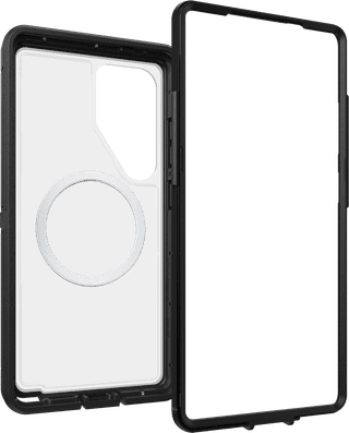 OtterBox Defender Samsung Galaxy S25 Ultra Back Cover avec Aimant Transparent avec Bord Noir