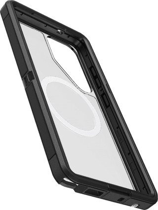 OtterBox Defender Samsung Galaxy S25 Ultra Back Cover avec Aimant Transparent avec Bord Noir
