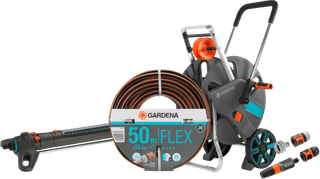 GARDENA Comfort FLEX 50m CleverRoll L Large Sprinkler Pack