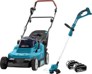 Makita DLM382PT2 incl. 5,0 Ah Accu (2x) + Makita DUR193Z