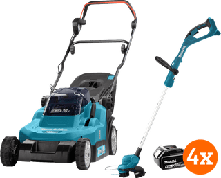 Makita DLM382PT2 with 5.0Ah Battery (2x) + Makita DUR193Z + 5.0Ah 18V Battery (2x)