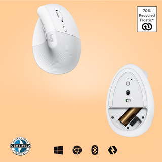 Logitech Lift Vertical Ergonomic Mouse White