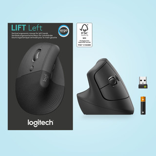 Logitech Lift Verticale Ergonomische Muis Linkshandig Zwart