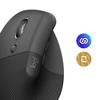 Logitech Lift Verticale Ergonomische Muis Linkshandig Zwart