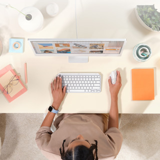 Logitech Lift pour Mac Souris Ergonomique Verticale Blanc