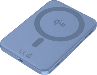 BlueBuilt Batterie Externe Sans Fil avec Qi2 et MagSafe 5000 mAh avec Charge Rapide 20 Watts Bleu