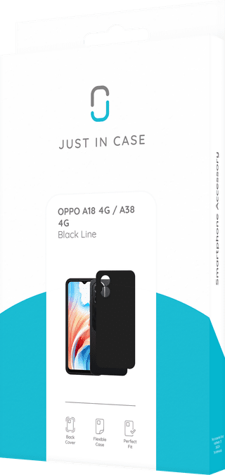Just in Case Soft Design Oppo A38 4G / A18 4G Back Cover Noir