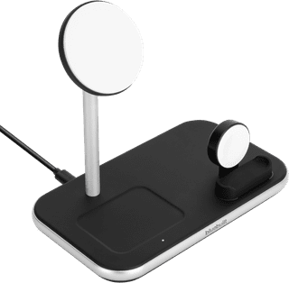 BlueBuilt 3-in-1 Wireless Charger with Qi2 15W Black