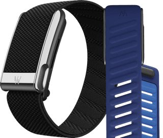 WHOOP MG Life Zwart Abonnement 1 Jaar + WHOOP MG SportFlex Band Blauw