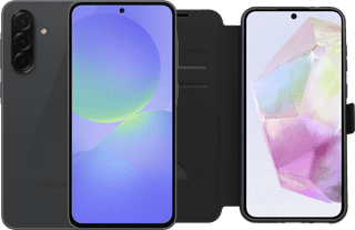Samsung Galaxy A36 128GB Zwart 5G + BlueBuilt Book Case Zwart