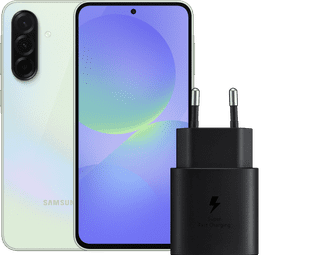 Samsung Galaxy A36 128GB Groen 5G + Samsung Oplader 25 Watt Zwart