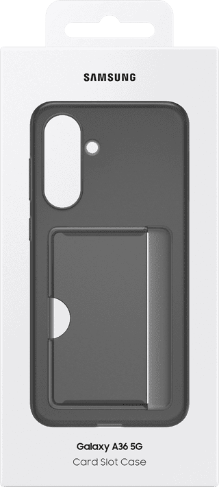 Samsung Galaxy A36 Card Slot Back Cover Zwart