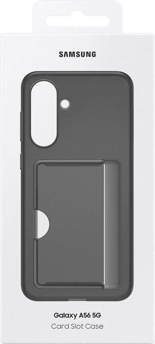 Samsung Galaxy A56 Card Slot Back Cover Zwart