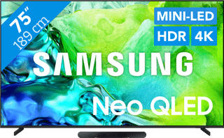 Samsung Neo QLED 75" QN80H (2026) + Samsung HW-S60D Zwart (2024)