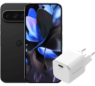 Google Pixel 9 Pro 256GB Zwart 5G + BlueBuilt Oplader 30W Wit
