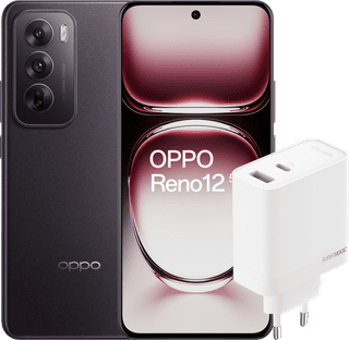 OPPO Reno12 256GB Zwart 5G + OPPO SuperVOOC Oplader 80W met 2 Poorten