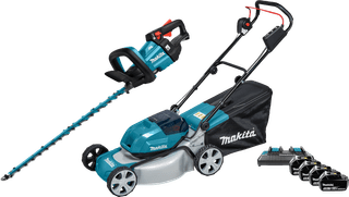 Makita DLM463PT with 5.0Ah Battery (2x) + Makita DUH602Z + 5.0Ah 18V Battery (2x)