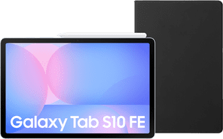 Samsung Galaxy Tab S10 FE 10.9 inches 256GB WiFi Light Blue + BlueBuilt Book Case Black