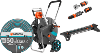 Gardena Classic 1/2 50 Mètres CleverRoll L Easy Pack Pulvérisateur Medium