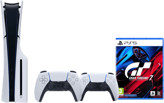 PlayStation 5 Slim Disc Edition + Gran Turismo 7 + Manette Supplémentaire Blanc