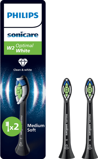 Philips Sonicare Optimal White HX6062/88 Zwart (2 stuks)